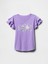Kız Çocuk Mor Gap Logo Ruffle Grafik T-Shirt 4