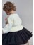 Kız Bebek Hırka Kız Çocuk Oversize Triko Çiçekli El Yapımı Düğmeli Uzun Kollu Lastikli Örme Hırka ALY0670 5