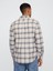 Erkek Gri Desenli Standard Fit Oxford Gömlek 5