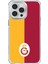 Apple iPhone 14 Pro Max Galatasaray Parçalı Logo Şeffaf Telefon Kılıfı 1