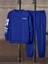 Paris Web Eşofman Takımı Sweatshirt Jogger - Sax Mavi Baskılı Oversize Şardonlu Bisiklet Yaka 1