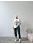 Art Baskılı T-Shirt Eşofman Altı Jogger-Baskılı Alt Üst Eşofman Takım Oversize Bisiklet Yaka 1