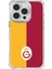 Apple iPhone 16 Pro Galatasaray Parçalı Logo Şeffaf Telefon Kılıfı 1