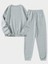 Los Angeles Mini Eşofman Takımı Sweatshirt Jogger - Gri Baskılı Oversize Şardonlu Bisiklet Yaka 2