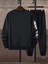 Paris Web Eşofman Takımı Sweatshirt Jogger - Siyah Baskılı Oversize Şardonlu Bisiklet Yaka 2