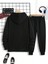 Los Angeles California Eşofman Takımı Sweatshirt Jogger - Siyah Baskılı Oversize Şardonlu Kapüşonlu 2