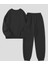 Los Angeles Mini Eşofman Takımı Sweatshirt Jogger - Siyah Baskılı Oversize Şardonlu Bisiklet Yaka 2