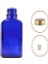 30 ml Mavi Şişe Sarı Metal Düz Kapaklı, 12 Adet, Cam Şişe, Kozmetik Şişesi 1