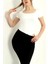 Kare Yaka Kısa Kollu Önü Yarım Çift Kat Bodysuit 3