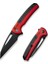 Sentinel Strike Flipper & Thumb Stud & Button Lock Knife Red Aluminum & Frn Handle Çakı 2