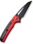 Sentinel Strike Flipper & Thumb Stud & Button Lock Knife Red Aluminum & Frn Handle Çakı 3