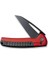 Sentinel Strike Flipper & Thumb Stud & Button Lock Knife Red Aluminum & Frn Handle Çakı 4