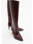 Camila Bordo Baskı Kadın Topuklu Çizme 1