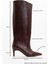 Camila Bordo Baskı Kadın Topuklu Çizme 5
