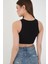 Halter Yaka Fitilli Askılı Crop Atlet Bluz 4