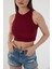 Halter Yaka Fitilli Askılı Crop Atlet Bluz 4