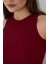 Halter Yaka Fitilli Askılı Crop Atlet Bluz 5