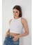 Halter Yaka Fitilli Askılı Crop Atlet Bluz 5