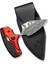 Typhoeus Adjustable Fixed Blade Knife Red,black Aluminum Handle Damascus Bıçak 5