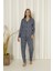Mirano 9504 Milan Yumuşak Kumaş Boydan Düğmeli Uzun Kollu Kadın Pijama Takımı 2