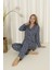 Mirano 9504 Milan Yumuşak Kumaş Boydan Düğmeli Uzun Kollu Kadın Pijama Takımı 3