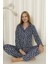Mirano 9504 Milan Yumuşak Kumaş Boydan Düğmeli Uzun Kollu Kadın Pijama Takımı 4