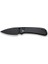 Qubit Button Lock & Thumb Stud Knife Black Aluminum Handle Çakı 1