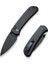 Qubit Button Lock & Thumb Stud Knife Black Aluminum Handle Çakı 2