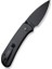 Qubit Button Lock & Thumb Stud Knife Black Aluminum Handle Çakı 3