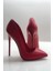 Kırmızı Mat Stiletto Topuklu Ayakkabı 2