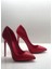 Kırmızı Mat Stiletto Topuklu Ayakkabı 3