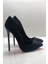 Siyah Süet Stiletto Topuklu Ayakkabı 3