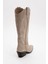 Pietro Bej Deri Süet Kadın Western Çizme 4