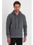 Erkek Tam Fermuarlı Kapüşonlu Yandan Cepli Sweatshirt 1