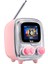 Tiivoo-2 Fm Radyolu Mini Bluetooth Hoparlör, Kablosuz Piksel Ekranlı Retro Taşınabilir Ses Bombası, Pembe 1