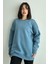Kadın Bisiklet Yaka Oversize Sweatshirt 1
