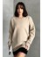 Kadın Bisiklet Yaka Oversize Sweatshirt 1