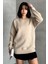 Kadın Bisiklet Yaka Oversize Sweatshirt 2