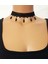 Dantel Gotik Siyah Doğaltaşlı Tasma Choker Kolye 2