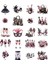 Major Selection 2025 Temalı Vintage Y2K Pink Black Lover 20'li Sticker Set 2