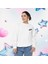Sueso Store New Jeans Unisex Nakışlı Y2K Beyaz Sweatshirt 4