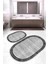 Dijital Baskı Modern Banyo Halısı Ikili Banyo Paspası RVG5-HY967 100 x 60+60 x 50 cm 1