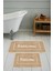 Dijital Baskı Modern Banyo Halısı Ikili Banyo Paspası RVG5289 100 x 60+60 x 50 cm 1