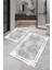 Dijital Baskı Modern Banyo Halısı Ikili Banyo Paspası LNA5-0495 100 x 60+60 x 50 cm 1