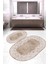 Dijital Baskı Modern Banyo Halısı Ikili Banyo Paspası LNA5-HK104 100 x 60+60 x 50 cm 1