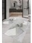 Dijital Baskı Modern Banyo Halısı Ikili Banyo Paspası LNA5-FNL298 100 x 60+60 x 50 cm 1