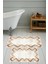 Dijital Baskı Modern Banyo Halısı Ikili Banyo Paspası LNA5-0761 100 x 60+60 x 50 cm 1