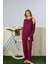 Dublin Kumaş Sabahlıklı Mürdüm Pijama Takımı-5325 1