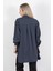 Kadın Çizgili Uzun Kol Regular Fit Gömlek Lacivert - 25564 3
