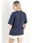 Kadın Bisiklet Yaka Romantic Nakışlı T-Shirt Lacivert - 925017 3